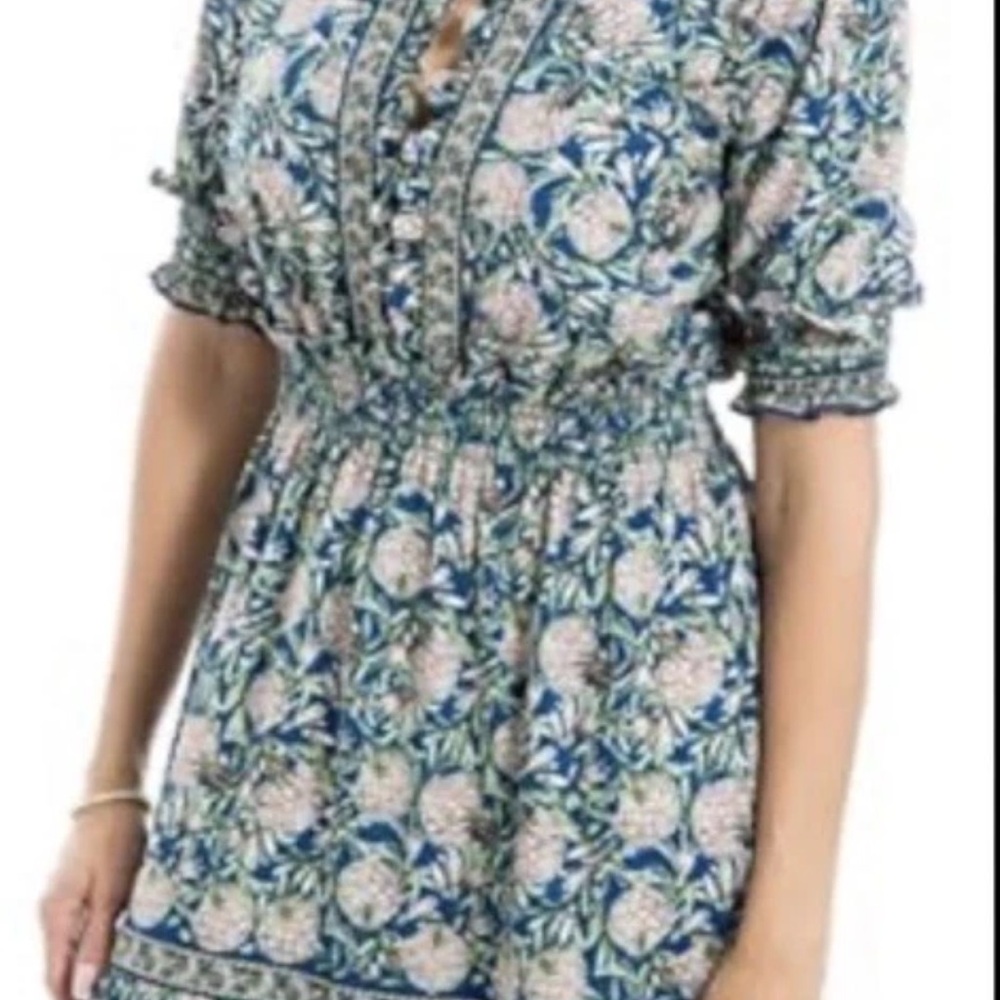 Max Studio Women’s Maxi Dress Sz 1X Ruffled V-neck Shirred waist Fits XL - Picture 4 of 14